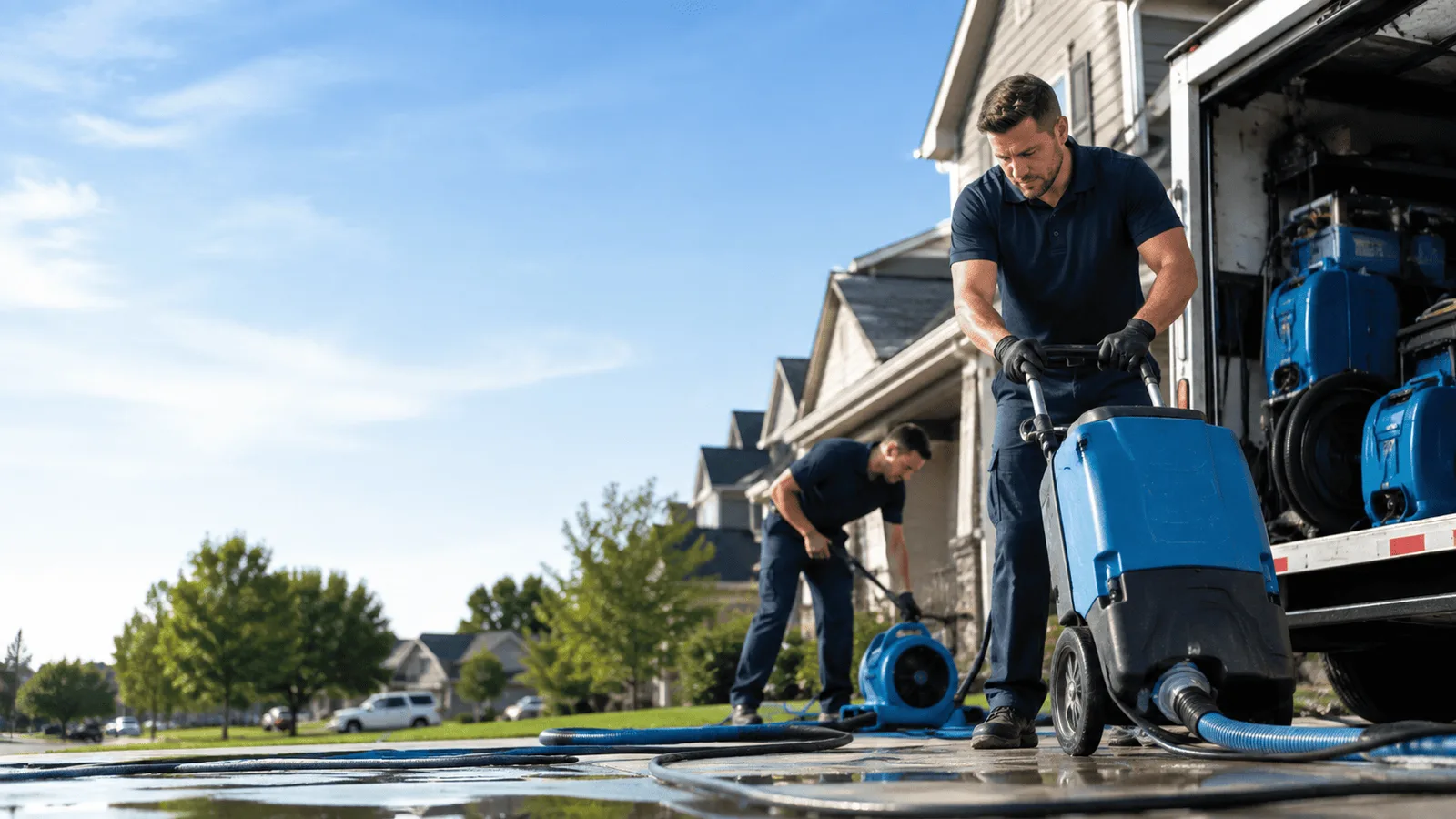 Dehumidification being performed in Hillsboro, KS